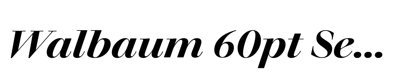 Walbaum 60pt SemiBold Italic